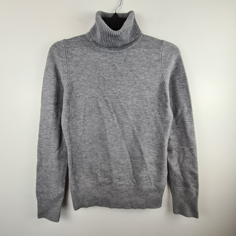 French Connection‎ Womens Gray Turtleneck Fine Knit Sweater Size M Long Sleeve